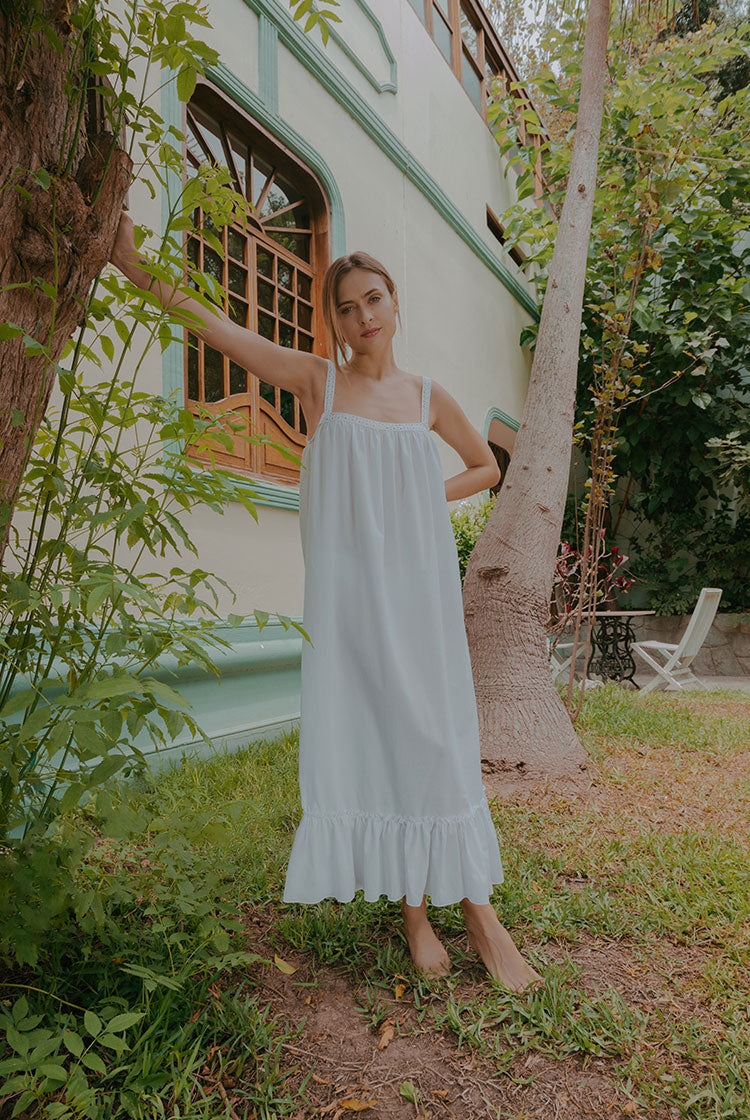 Aura – Camisón sin mangas de algodón nanzu