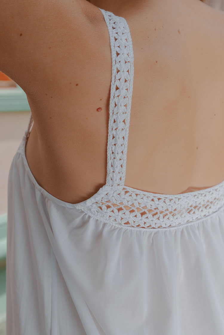 Aura – Camisón sin mangas de algodón nanzu