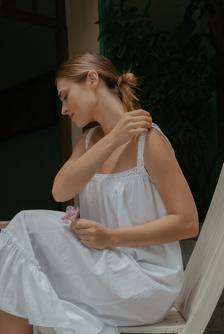 Aura – Camisón sin mangas de algodón nanzu