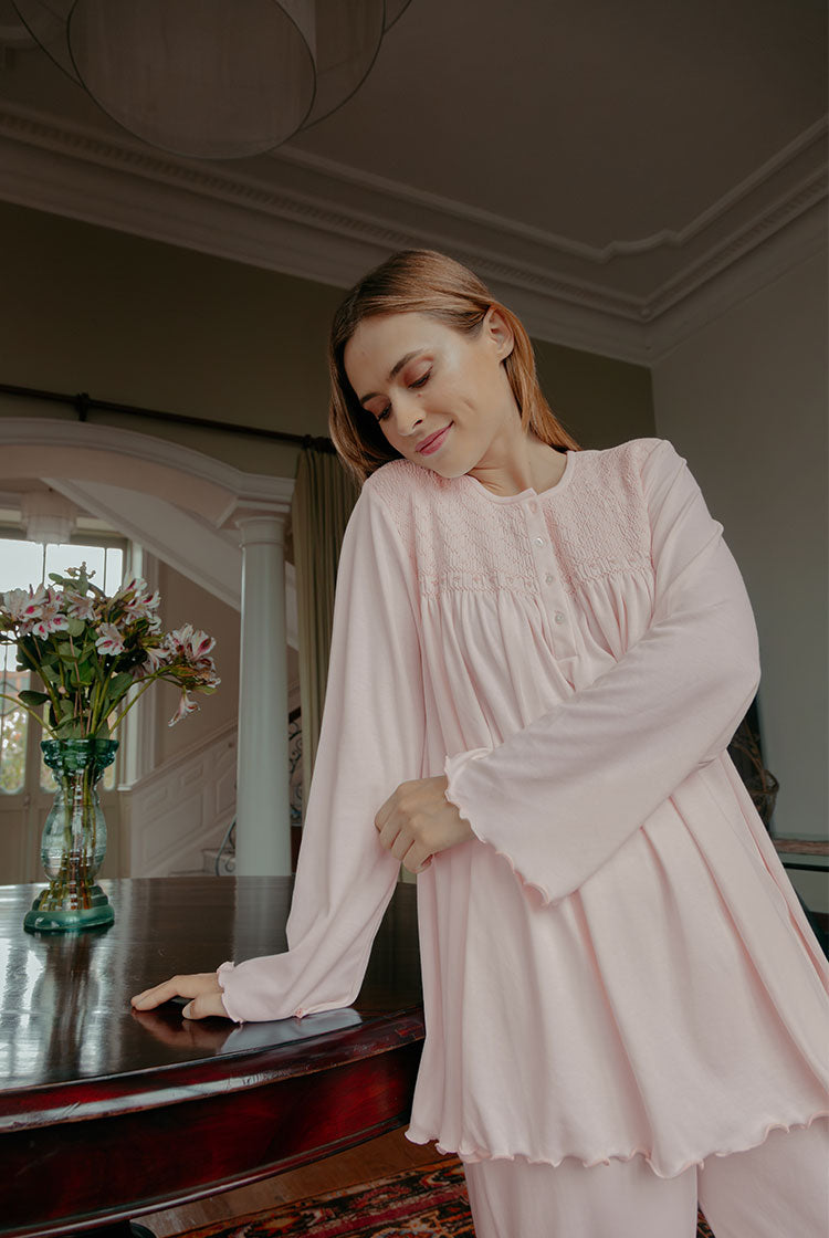 Aurora – Pijama larga rosado