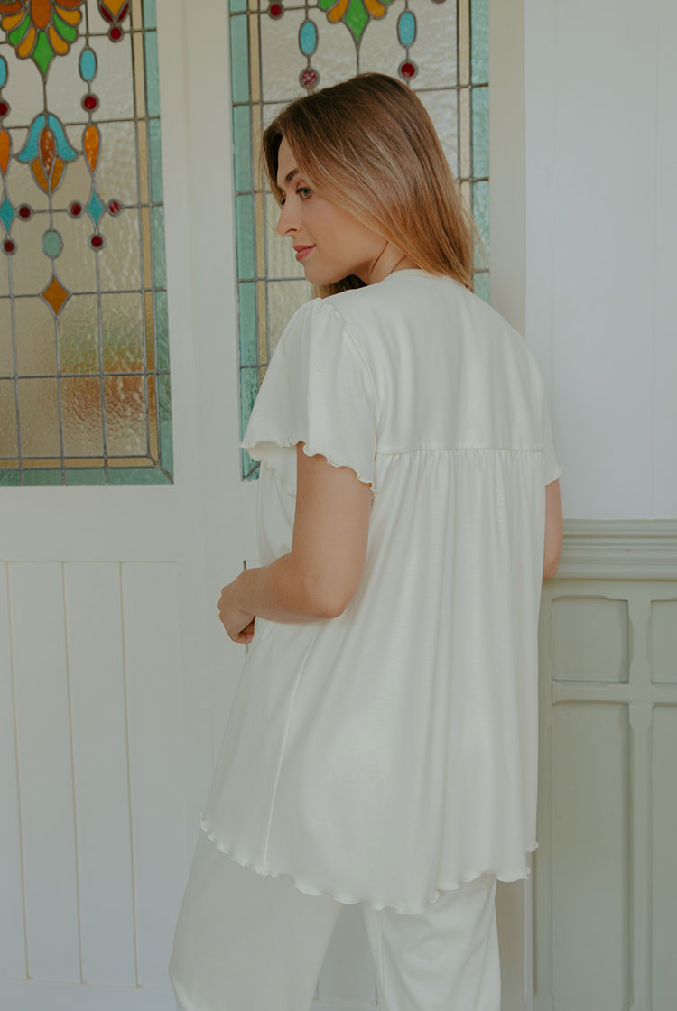 Clara – Pijama capri de manga corta